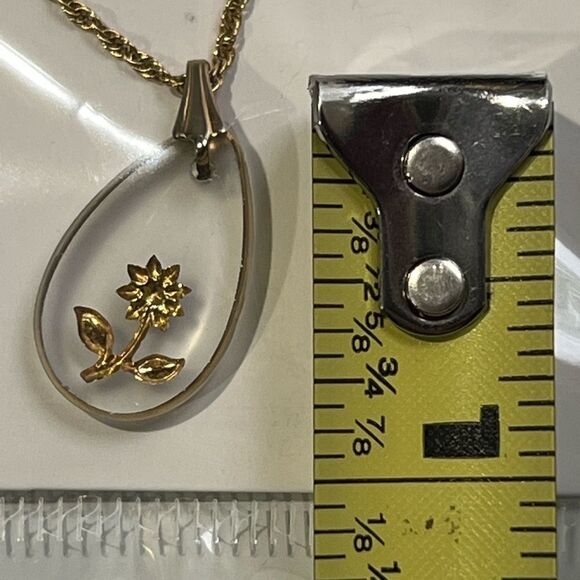 Bundle 3 for $15 | Gold Tone Necklace | Gold Flower Pendant - Picture 6 of 13